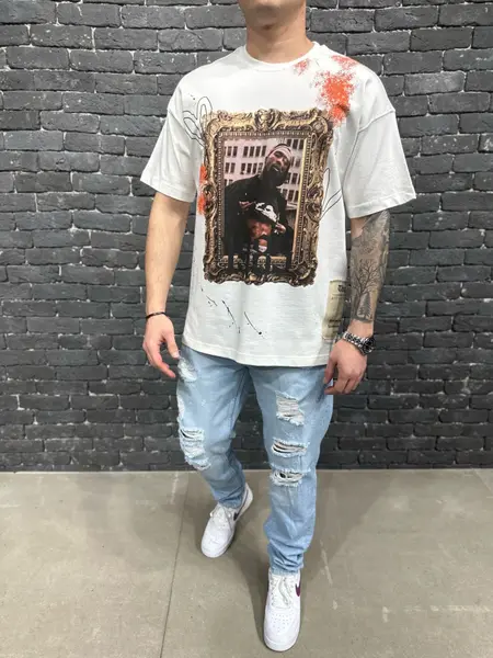 TRICOU TUPAC ECRU-WHITE TSAS408(002) (MĂRIME: S)