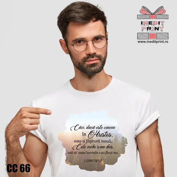 Tricou Verset 2 Corinteni 5:17 CC66 -