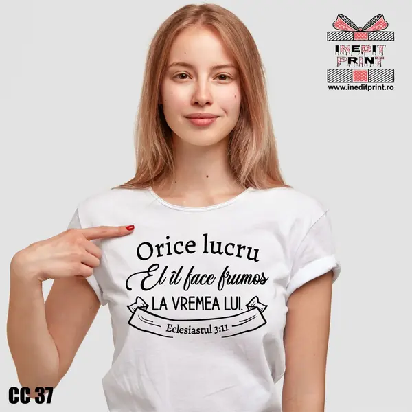 Tricou Verset Eclesiastul 3:11 CC37 -