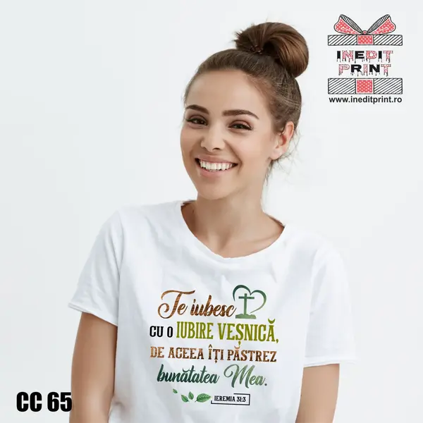 Tricou Verset Ieremia 31:3 CC65 -
