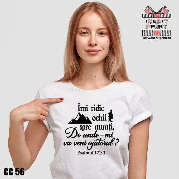 Tricou Verset Psalmul 121:1 CC56 -