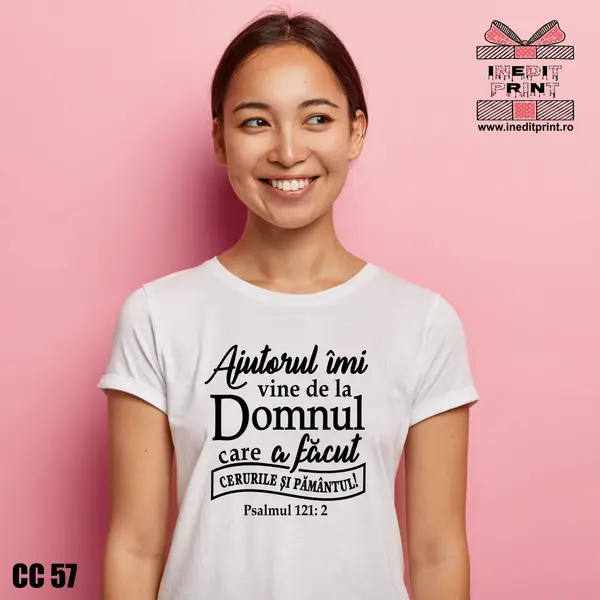 Tricou Verset Psalmul 121:2 CC57 -