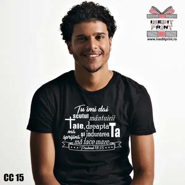 Tricou Verset Psalmul 18:35 CC15
