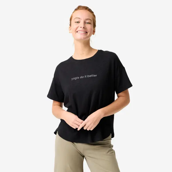 Tricou yoga Negru Damă