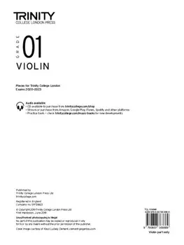 Trinity College London Violin Exam Pieces 2020-2023: Grade 1 (part only), Sheet Map/Trinity College London