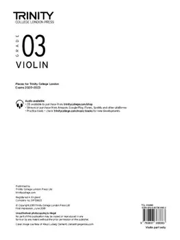 Trinity College London Violin Exam Pieces 2020-2023: Grade 3 (part only), Sheet Map/Trinity College London