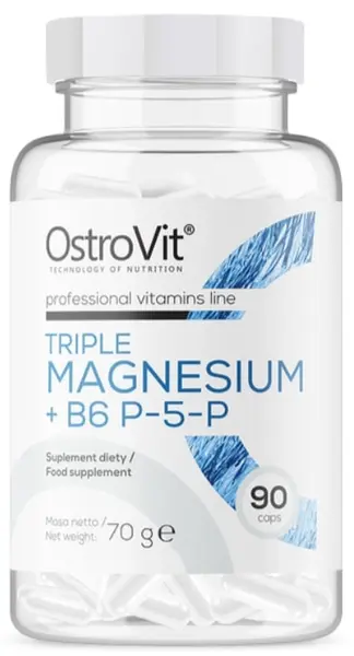 Triple Magnesium + B6 P-5-P, 90 capsule, OstroVit