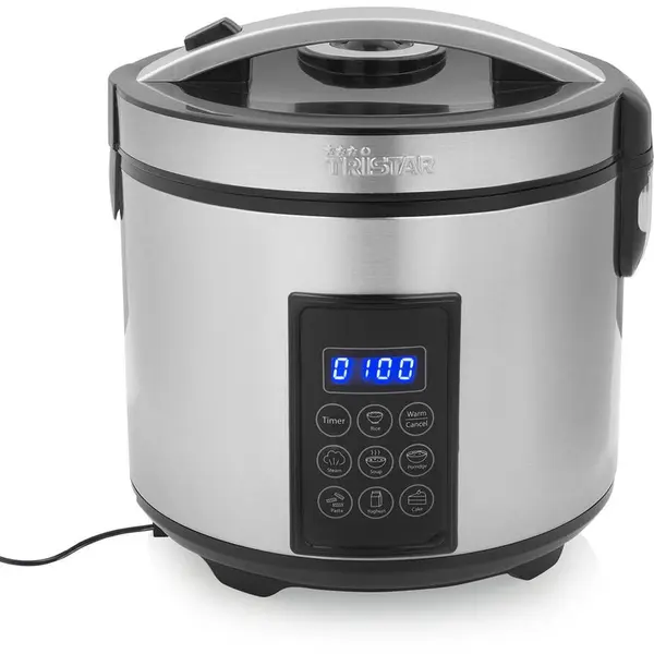 TRISTAR Aparat de gatit orez Tristar RK-6138 cu functie de mentinere la cald, control digital, 2,2 L, Otel inoxidabil