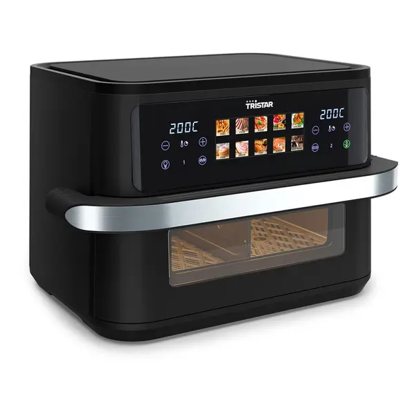 TRISTAR Friteuza cu aer cald Tristar FR-9078 Dualzone Flex Airfryer, capacitate 10 L, 2800 W, Negru