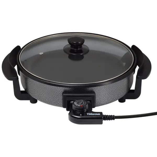 TRISTAR Tigaie electrica multifunctionala Tristar PZ-2963, 1500 W, Termostat detasabil, 30 cm, Negru/Gri