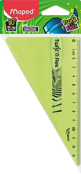 Triunghi Maped Twist'n Flex - 15 cm, verde