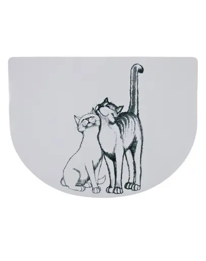 TRIXIE Covoraș suport pentru boluri "Pussy Cat" 40x30 cm semirotund