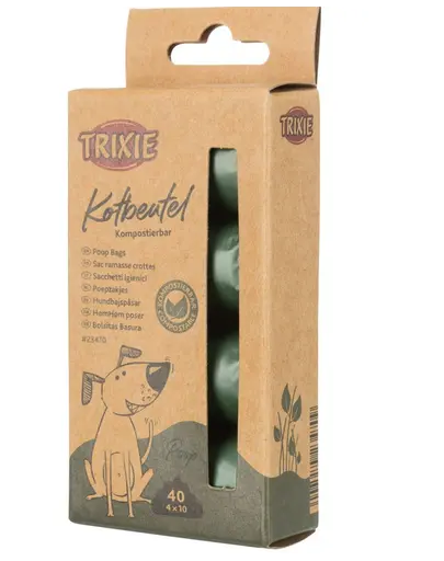 TRIXIE Pungi biodegradabile pentru excremente 4x10 buc.