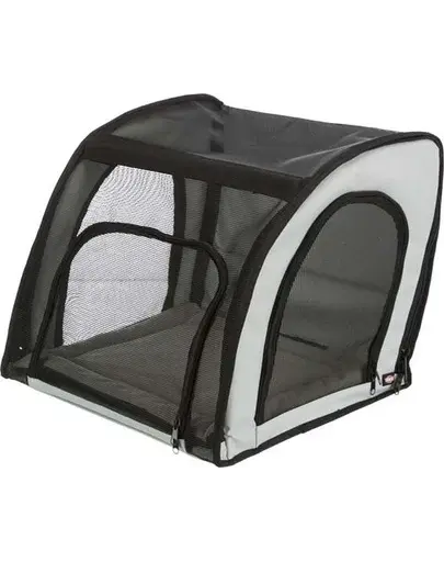 TRIXIE Scaun auto pentru câini, gri/ negru, 44 × 37 × 40 cm