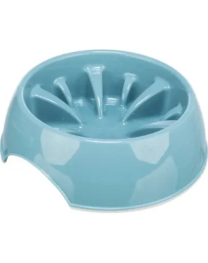 TRIXIE Slow Feeding, bol de plastic pentru hranire lenta pentru caine sau pisica, 1.4L