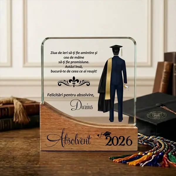 Trofeu personalizat absolvent PP12