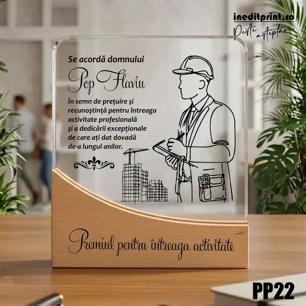 Trofeu personalizat pentru Inginer PP22