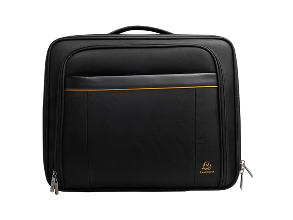 Troler compact cu 2 roti laptop, 44x37x20 cm, Exactive Exatrolley Exacompta 18334E, negru