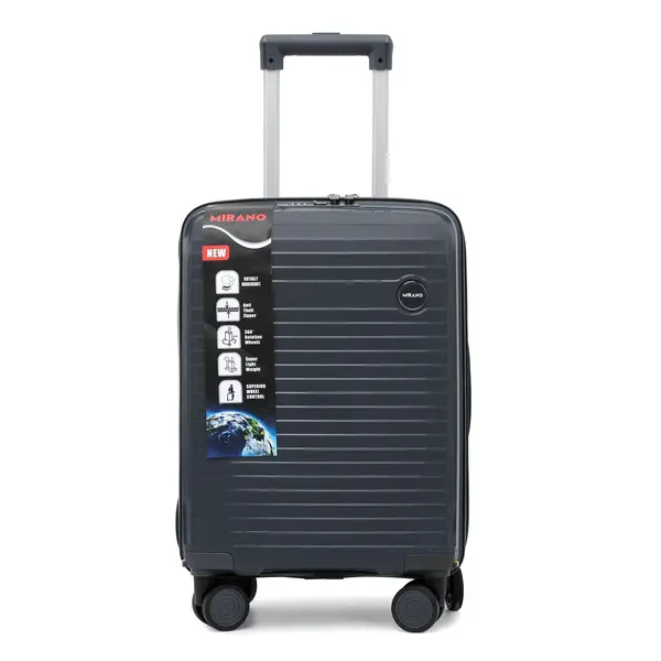 Troler Mirano Genoa, 45 cm, Negru, Dark Grey