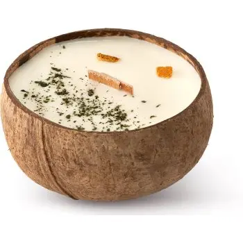 Tropicandle Lemon & Mint lumânare parfumată cu fitil din lemn