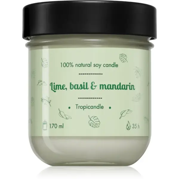 Tropicandle Lime, Basil & Mandarin lumânare parfumată 170 ml