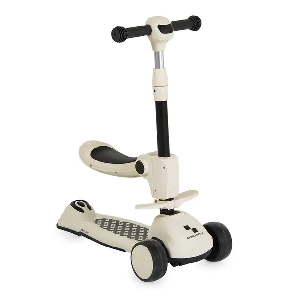 Trotineta 2 in 1 cu 3 roti Byox Checkmate Royal White