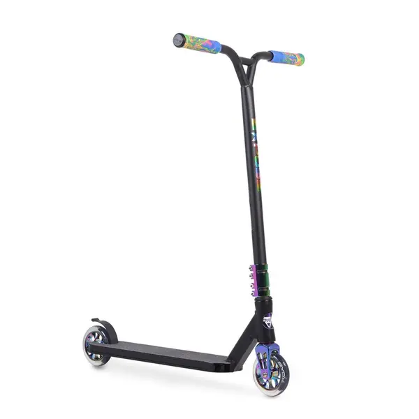 Trotineta aluminiu cu 2 roti unisex peste 10 ani Freestyle Stunt Expose for Tricks curcubeu