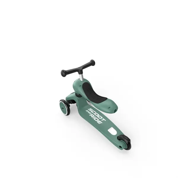 Trotineta copii cu sezut, transformabila 2in1, HighwayKick 1 Forest, 1-5 ani, pana la 50 kg, Scoot Ride