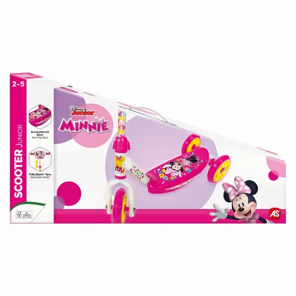 Trotineta cu 3 roti Minnie, ghidon reglabil, greutate admisa 20 kg