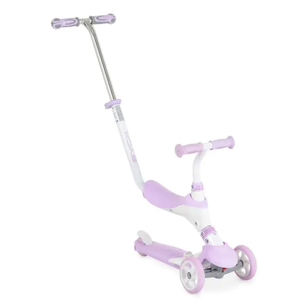 Trotineta cu 3 roti si maner de control parental pentru fete Byox Tristar Mov