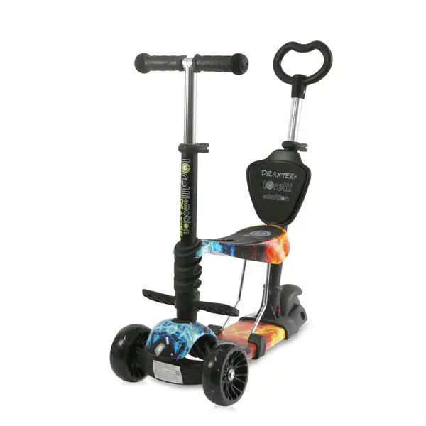 Trotineta cu 3 roti si scaun Lorelli Draxter Plus Red Flame