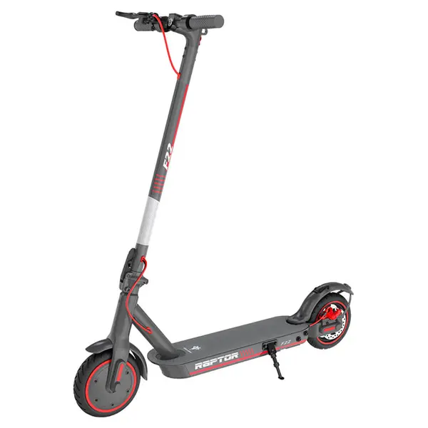 Trotineta electrica Aiwa F22-700/85, Autonomie 30 Km, 18 Km/h, Negru/Rosu