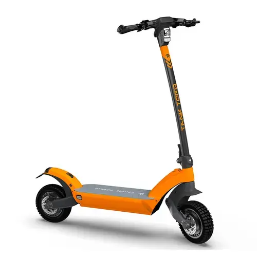 Trotineta electrica E-TWOW TankTorq TK5, Roti 10inch, 2 x 1000W, baterie 60V/21 Ah, Autonomie maxima 80km, Viteza maxima 50 km/h, Frane hidraulice pe disc, amortioare hidraulice (Portocaliu)