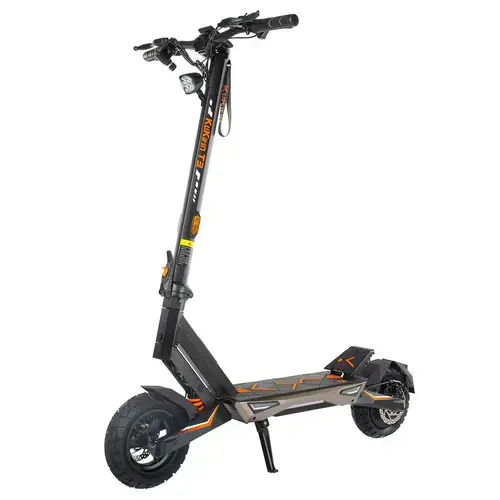 Trotineta electrica KuKirin T3, motor 800W, baterie 48V 15.6Ah, viteza maxima 45km/h, autonomie 58km, roti 10 inch, frane pe disc, amortizoare fata si spate (Negru)