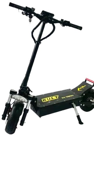 Trotineta electrica KULT by UBGO III, Autonomie 70-100Km, Viteza 60 Km/h, Motor 1000W, roti 10inch, frane hidraulice, baterie 48V/24Ah PANASONIC (Negru)