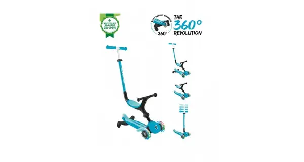 Trotineta globber go-up 3 in 1 active, eco, rotire 360, blue