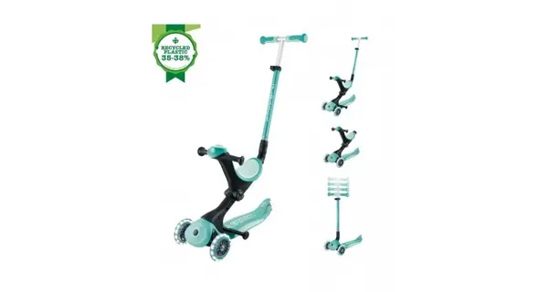Trotineta globber go-up 4 in 1 deluxe lights, ecologic, verde