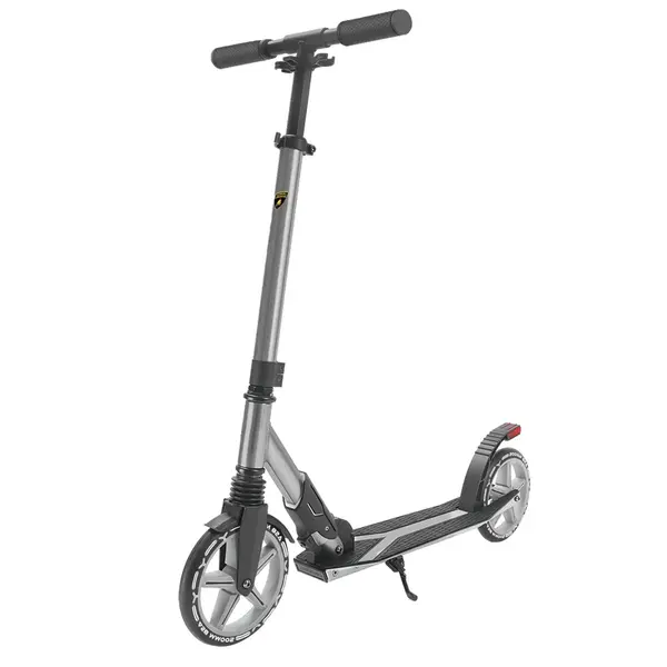 Trotineta pliabila cu suspensie, cric si lumina de frana pe spate, Kick'n Roll, Lamborghini L2-200, Gri