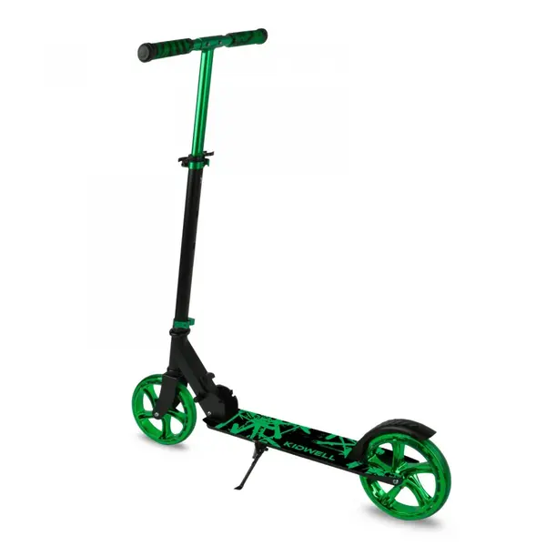 Trotineta pliabila Kidwell Blast Light Green, roti mari 200 mm, rulmenti ABEC-7, ultra usoara 3.8 kg, 100 kg, 8+ ani