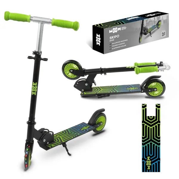 Trotineta WXM SKIPO Zone, pliabila, 2 roti, LED, aluminiu KID700514, la doar 148,00 lei