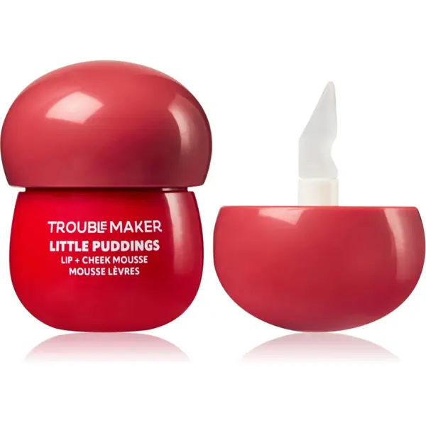 Trouble Maker Little Pudding Lip + Cheek Mousse fard multifuncțional, pentru buze și obraz culoare Mimi Rose Pink 5 g