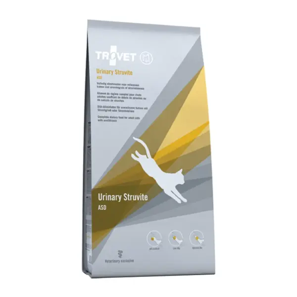 TROVET Cat Urinary Struvite ASD, dietă veterinară pisici, hrană uscată, afecțiuni urinare (struviți), 2.5kg