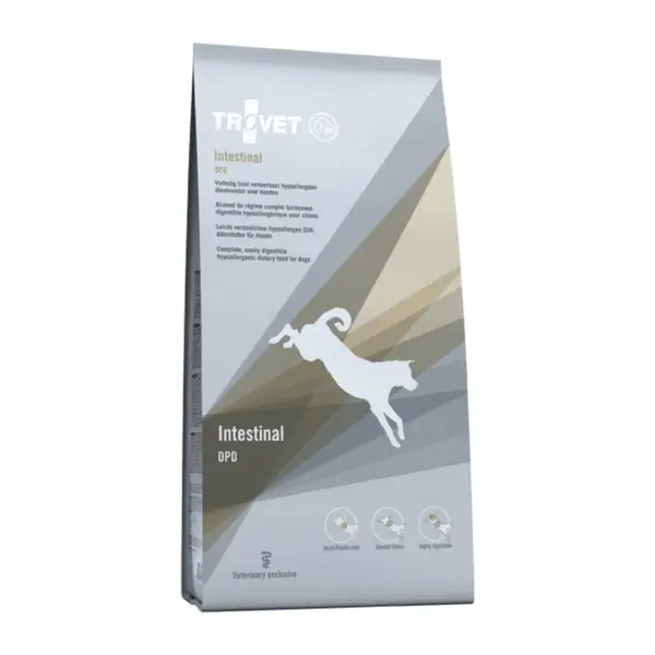 TROVET Dog Intestinal DPD, Rață, dietă veterinară câini, hrană uscată, afecțiuni intestinale TROVET Dog Intestinal DPD, Rață, dietă veterinară câini, hrană uscată, afecțiuni intestinale, 10kg