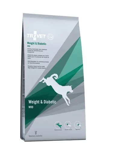 TROVET Weight&Diabetic WRD hrana dietetica caini obezi sau diabet 3 kg