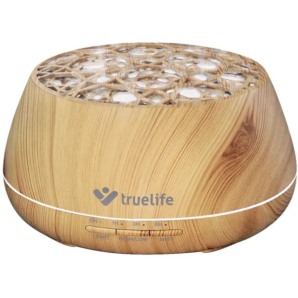 TRUELIFE TrueLife TLAIRDD9S Odorizant inteligent cu ultrasunete, 400 ml, 14 lumini de fundal, timp de functionare 10 ore, Model Lemn