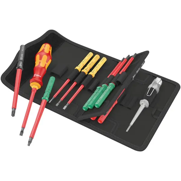 Trusa 16 surubelnite izolate VDE 9135 Wera Kraftform Kompakt Tool Finder, IEC 60900 1000V, 5006607001