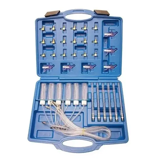 Trusa 36 piese Tester presiune injectoare 6 eprubete 24 de adaptoare 6 recipiente cu tub