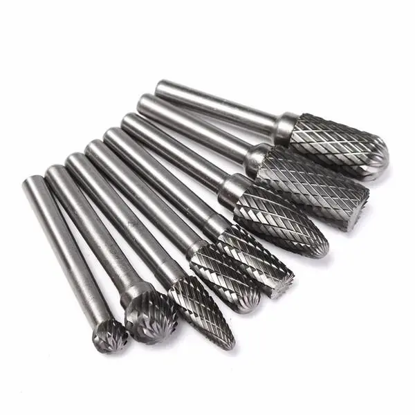 Trusa 8 Freze de CARBURA 6mm MARI pentru Metal