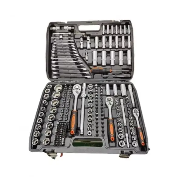 Trusa chei tubulare 216 piese, Crom Vanadiu, 1/2", 1/4", 3/8", Profesionala, Craft-Tec MX946