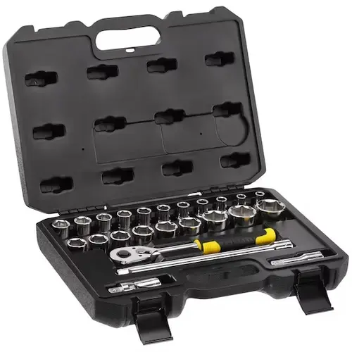 Trusa chei tubulare Stanley STMT82830-1, 24 piese, clichet 1/2inch (Argintiu/Negru)